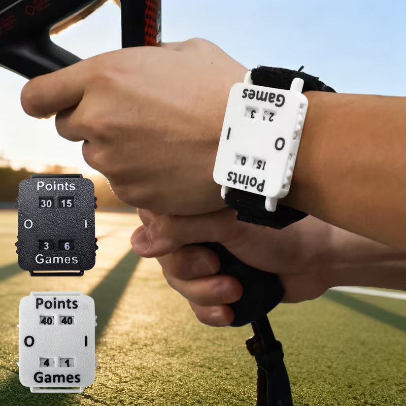 Badminton Score Counter - Draagbare cricket-, tennis- en padel-scoremeter polsband,