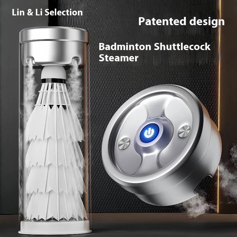 Badminton Background - Badminton shuttle stoomkoffer, USB-C luchtbevochtigerdop om