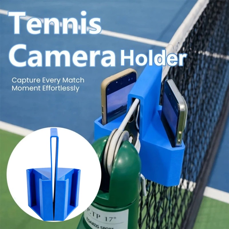 Badminton Live - Draagbare klemcamera-houder voor tennisnetten met dubbele