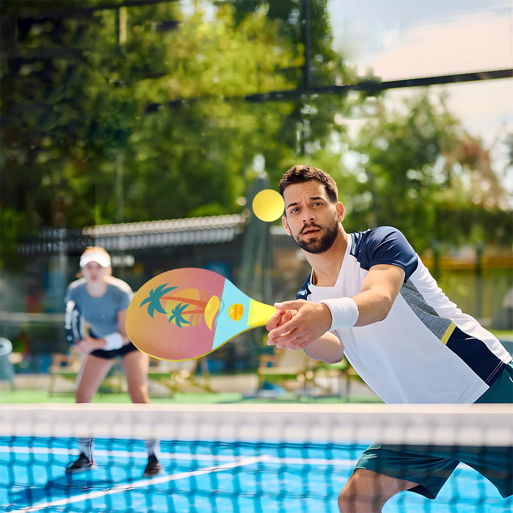 Cartoon verdikt strandbadminto - Badminton Background recensie en prijs