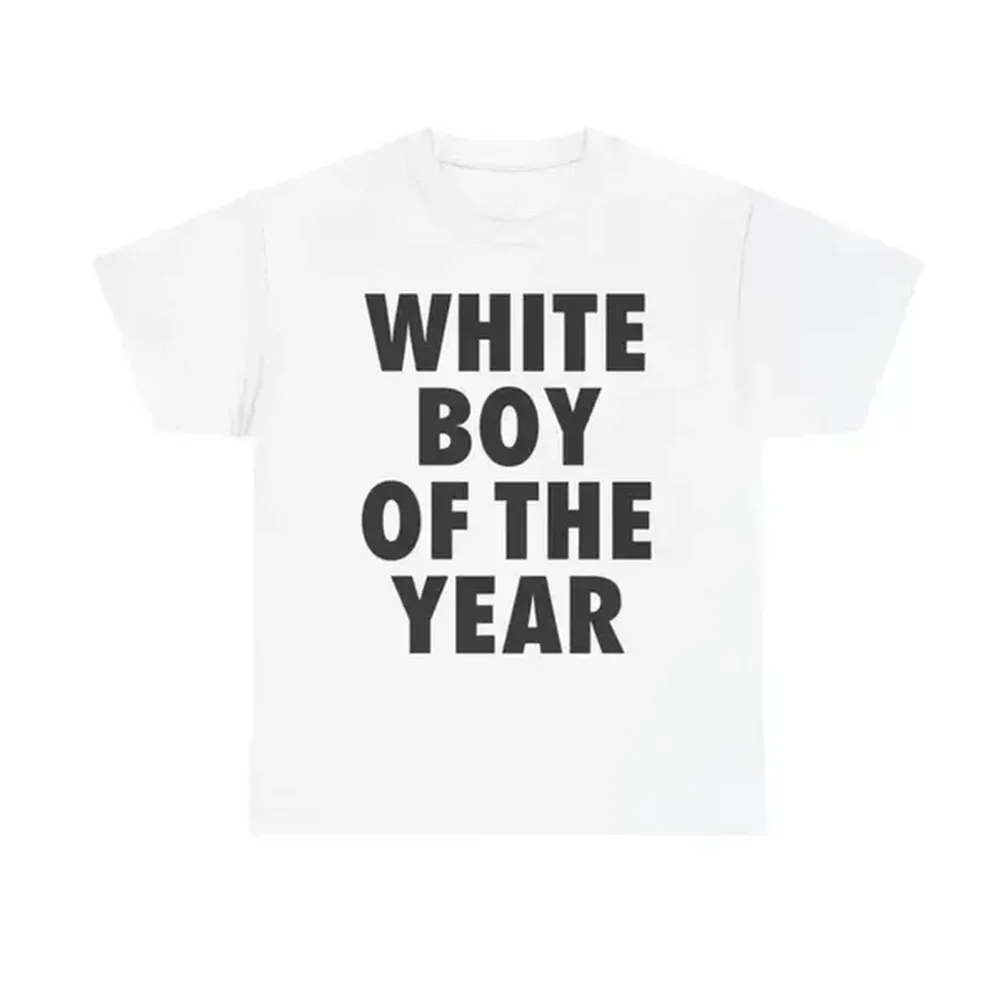 Witte Boy Of The Year T-shirt, - Badminton Meme recensie en prijs