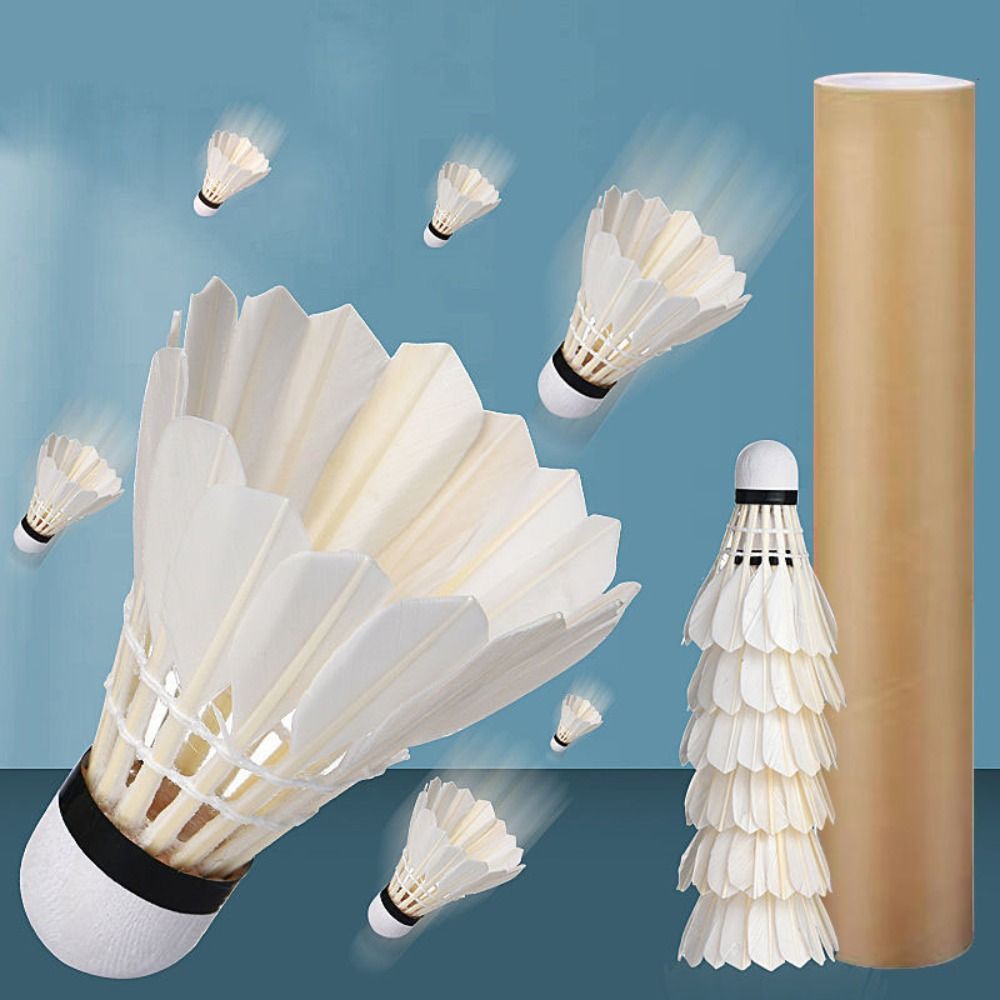 Nieuwe witte ganzenveren badmi - Badminton Bwf recensie en prijs